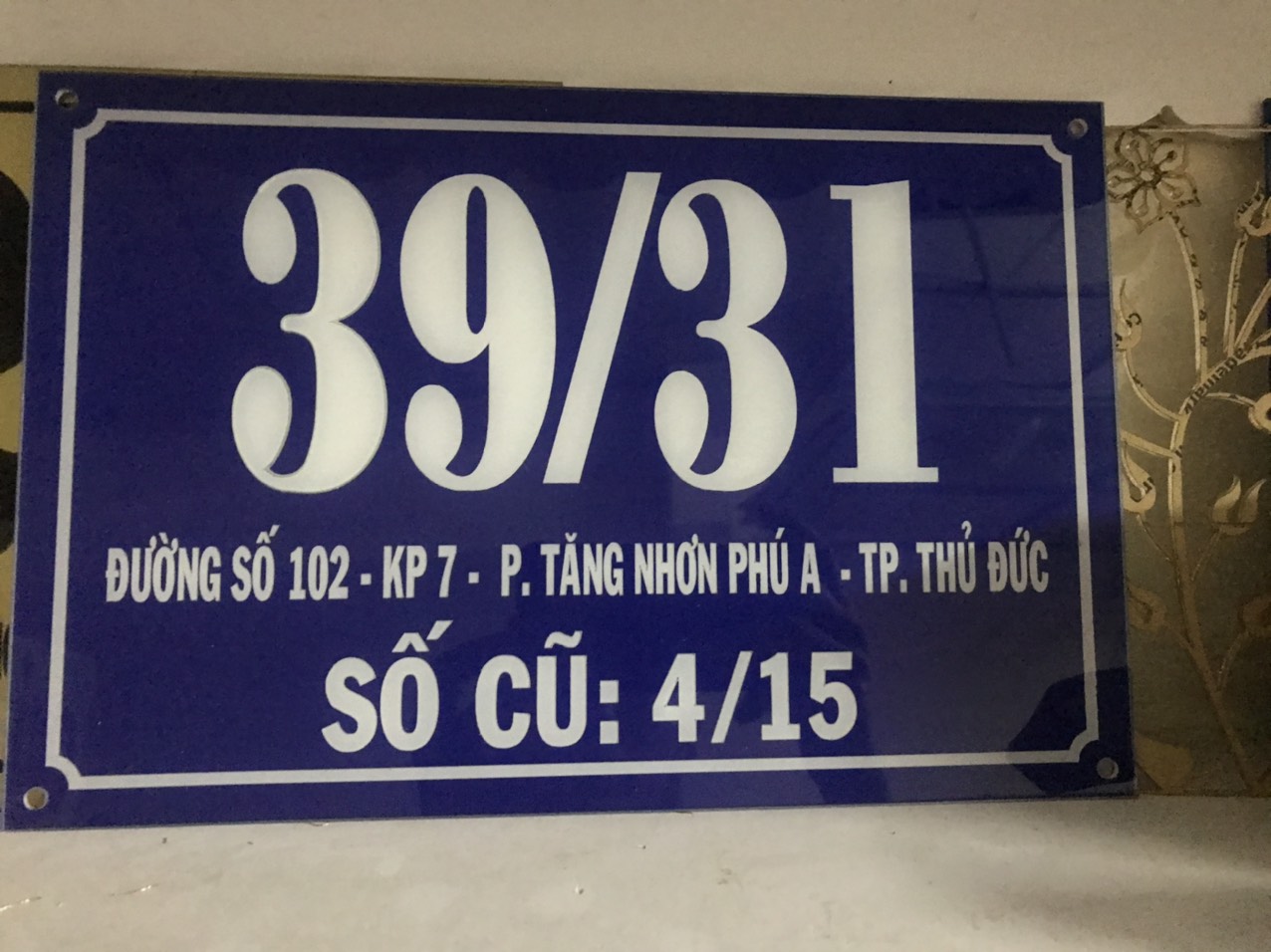 bảng số nhà Việt Nguyên